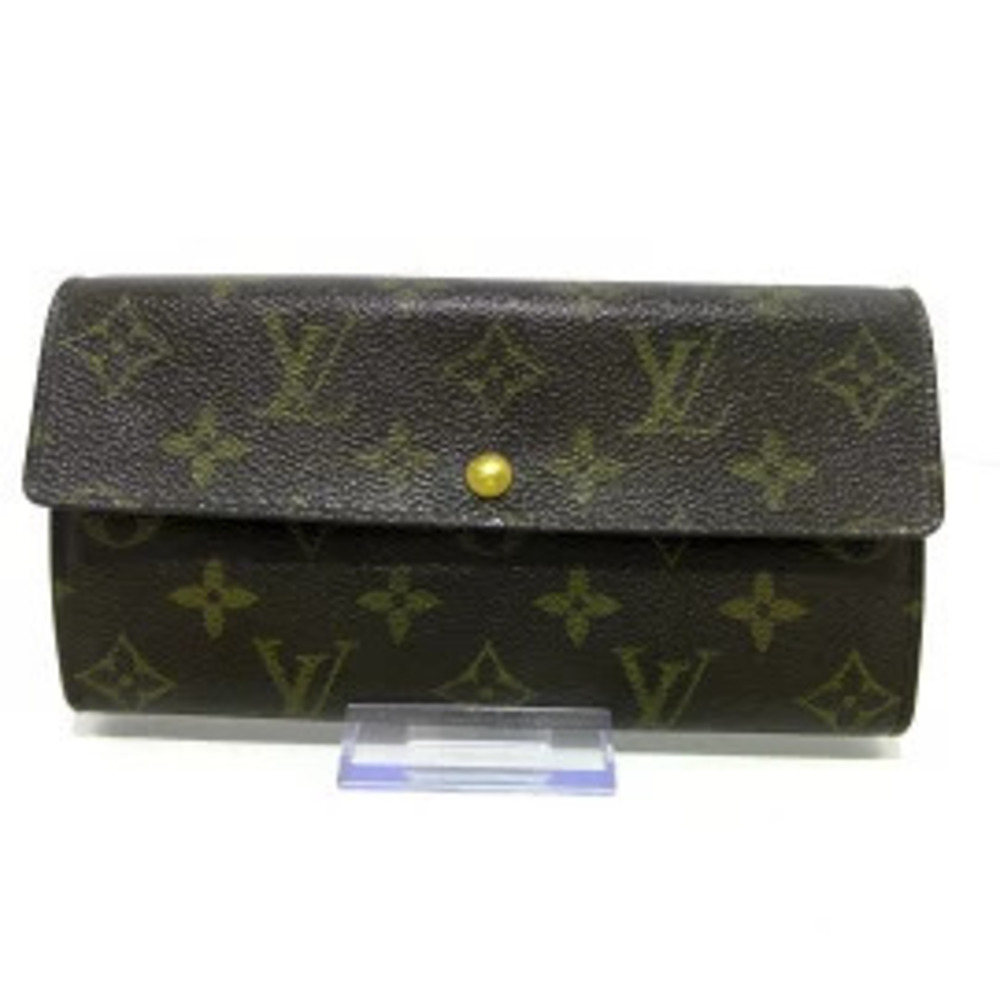 LOUIS VUITTON Pochette Porte Monnaie Credit Long Wallet Monogram Canvas
